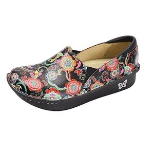 Alegria Debra Paisley party slip resistant slip on professional clogs women’s 5